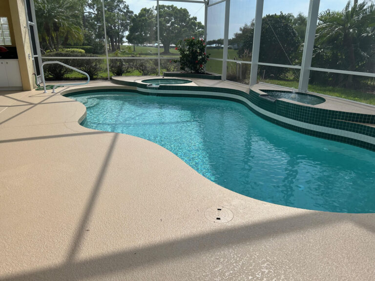 Painted pool deck