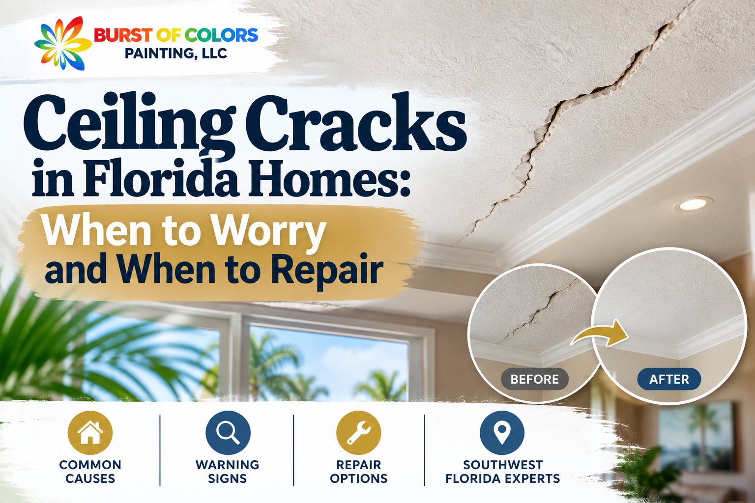 ceiling crack repair Sarasota FL