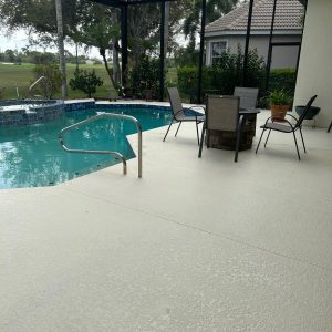 Painted pool deck