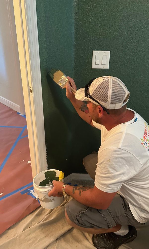 Interior walls being painted